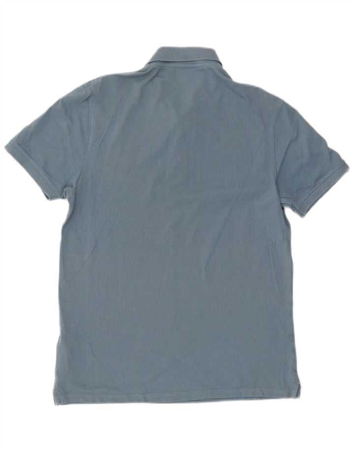 Camisa polo masculina Lyle & Scott de algodão azul médio