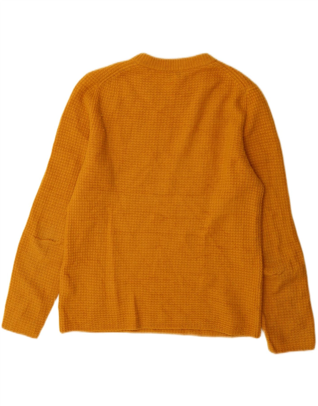 Jigsaw Mens Crew Neck Jumper Sweater Small Orange Wool