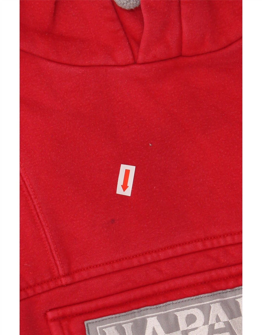 NAPAPIJRI moletom com capuz gráfico masculino médio algodão vermelho