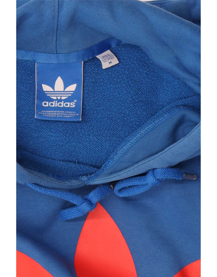 Adidas Mens Graphic Hoodie Jumper Médio Algodão Azul