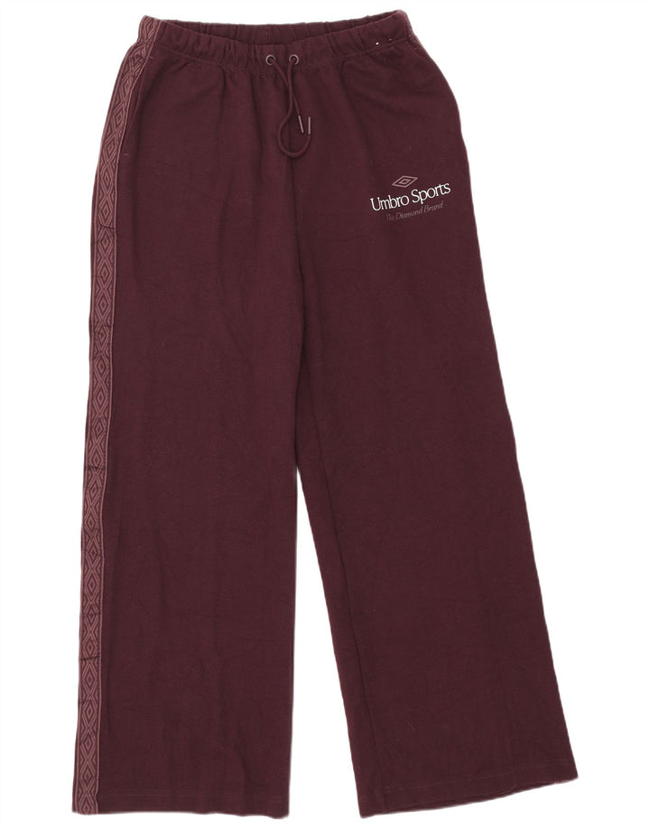 Calça de treino feminina Umbro UK 14 grande poliéster Borgonha