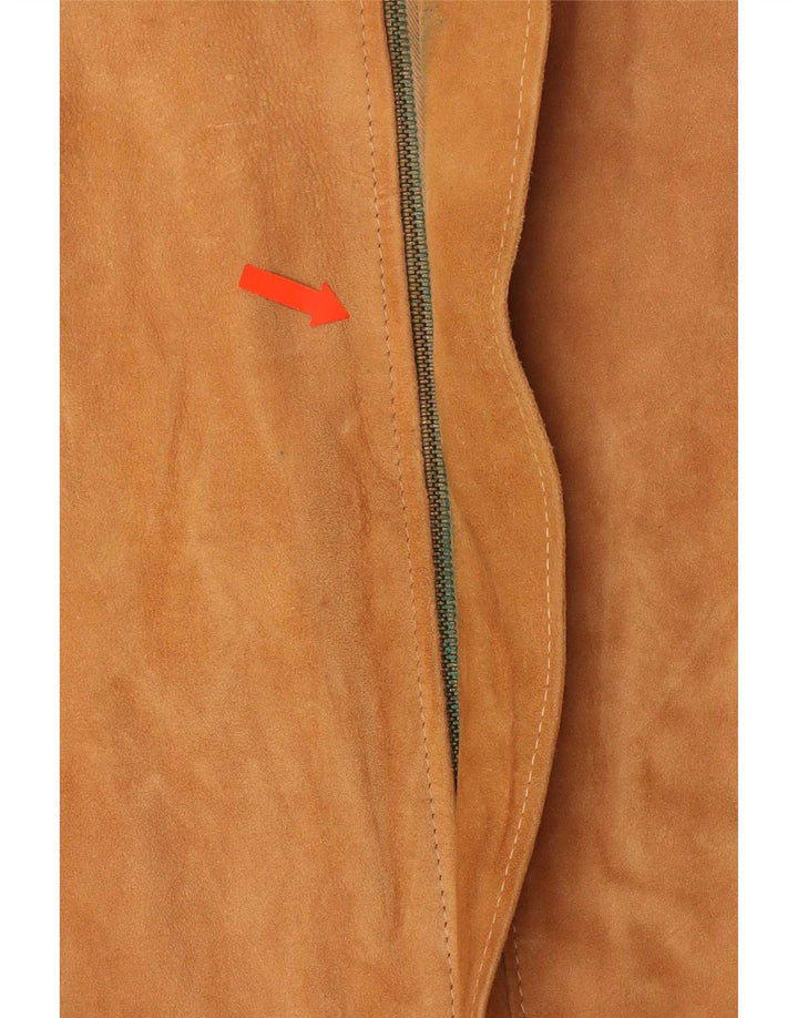 Jaqueta masculina vintage de camurça IT 46 pequena bege