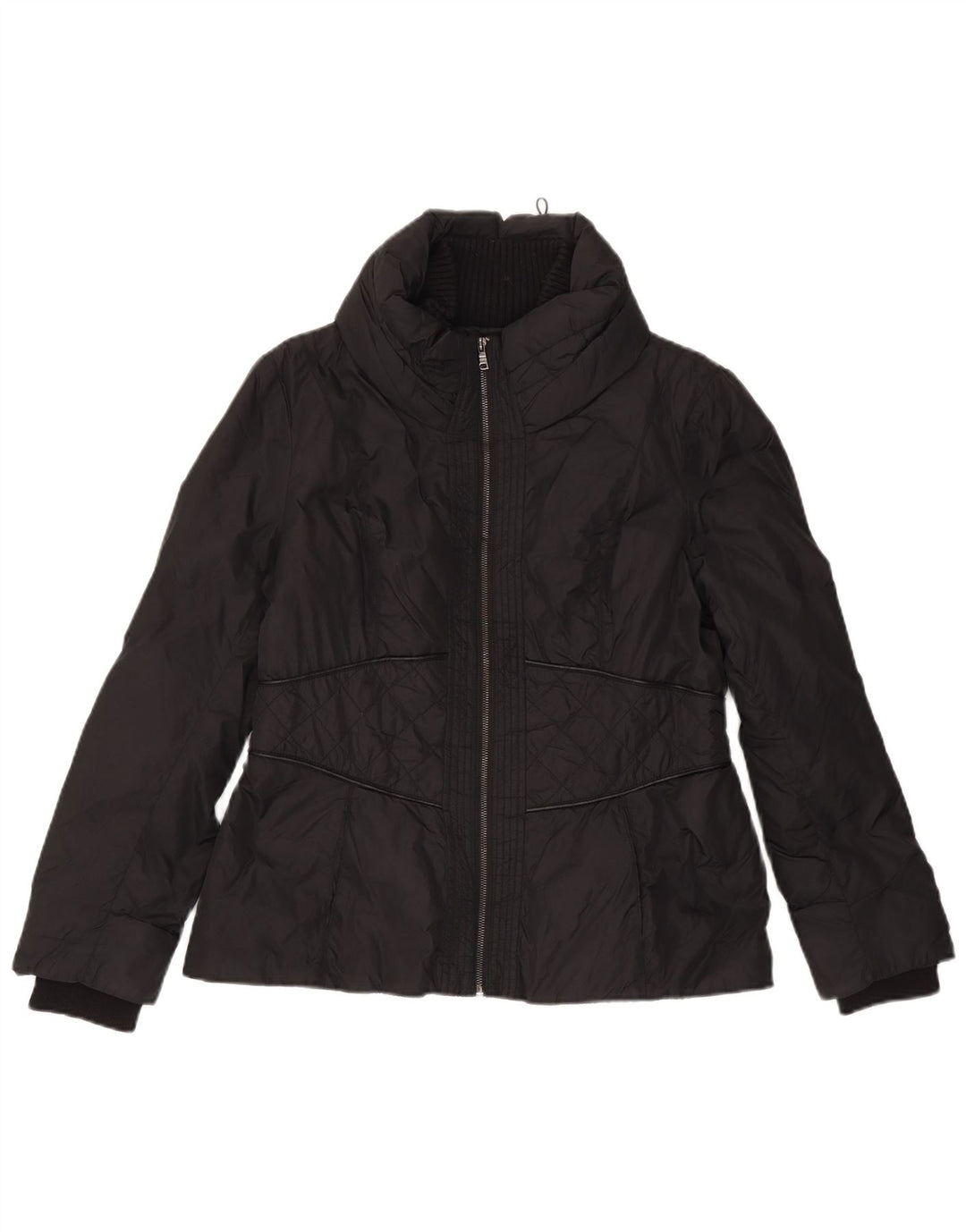 Jaqueta acolchoada feminina Zara UK 18 XL preto poliéster
