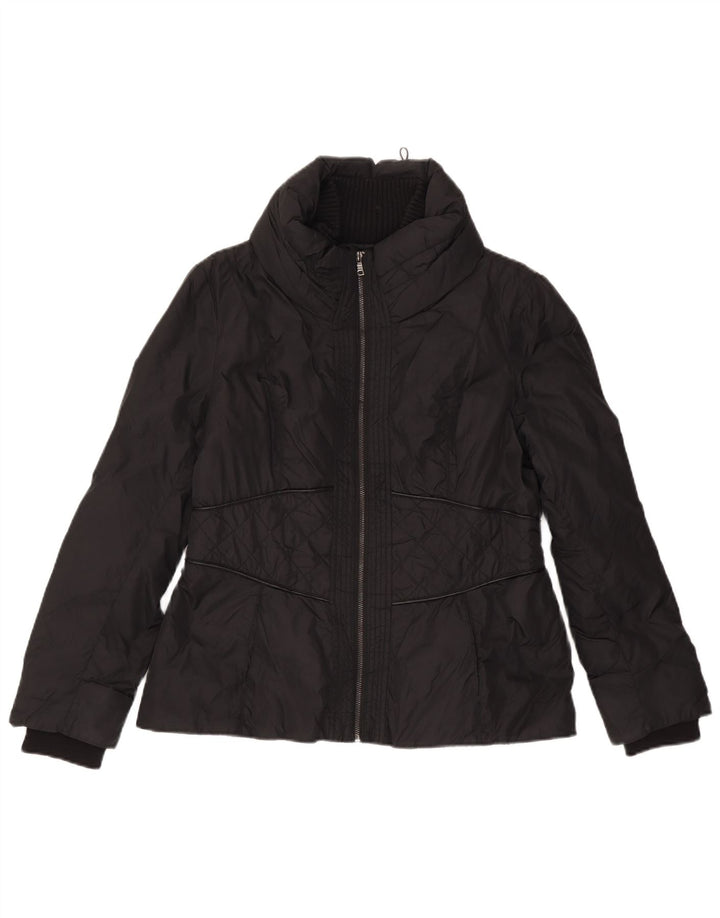 Jaqueta acolchoada feminina Zara UK 18 XL preto poliéster