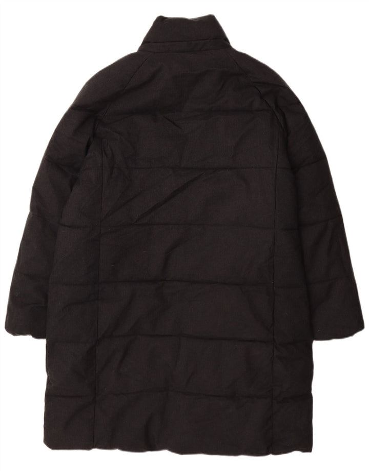 Casaco acolchoado grande feminino Jack Wills Reino Unido 14 poliéster cinza grande