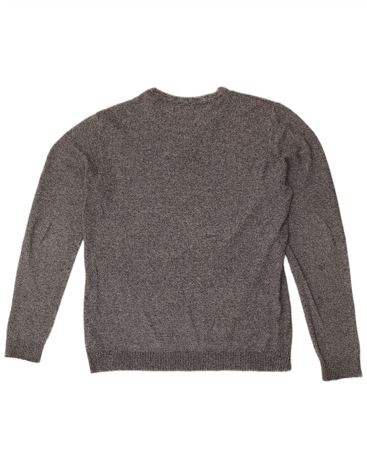 JACK & JONES Suéter masculino com gola redonda XL cinza manchado