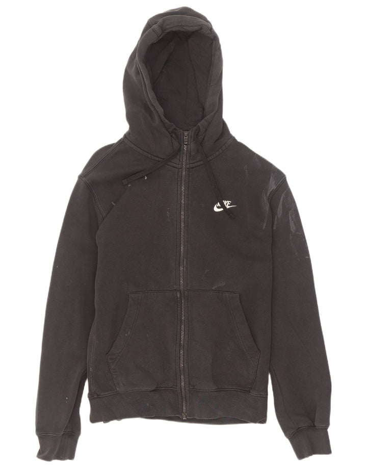 Suéter Nike Masculino Zip com Capuz Pequeno Algodão Preto