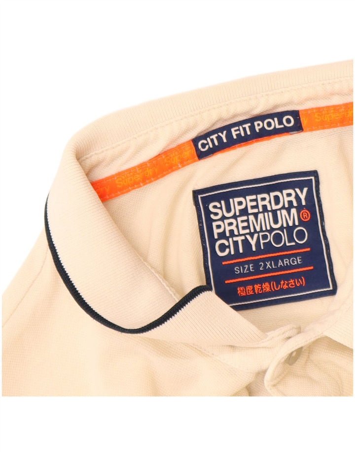 Camisa polo masculina Superdry 2XL algodão branco