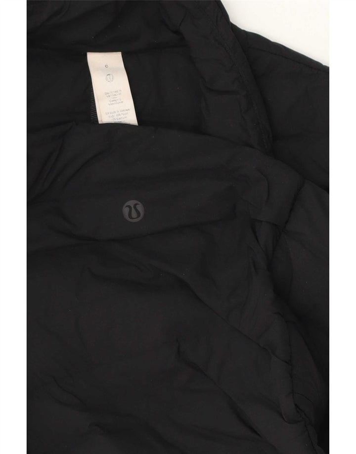 Lululemon Colete acolchoado feminino US 6 poliéster preto médio