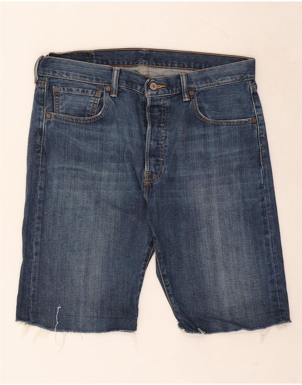 Shorts jeans masculino 501 da Levi's W34 grande algodão azul