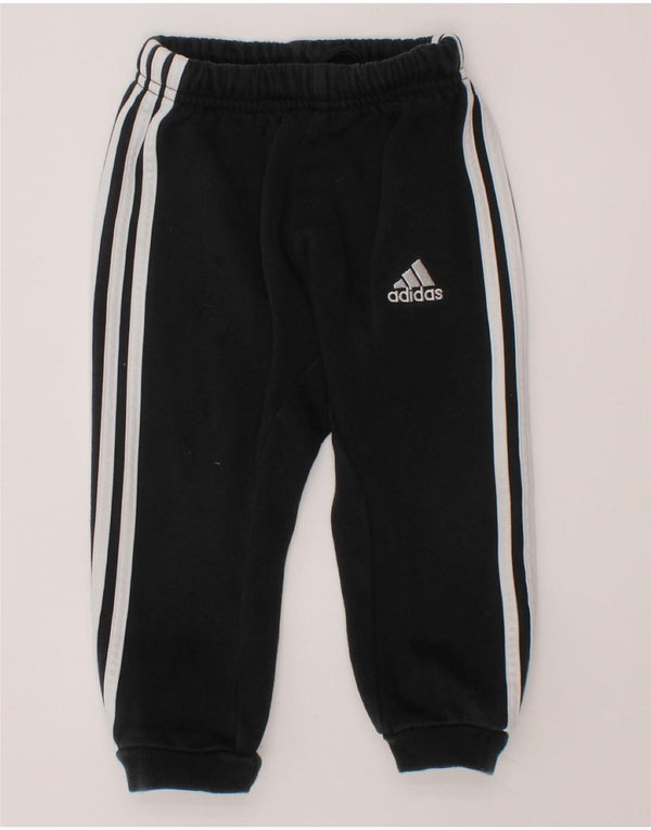 ADIDAS Baby Boys Joggers Calças de treino 12-18 meses de algodão preto