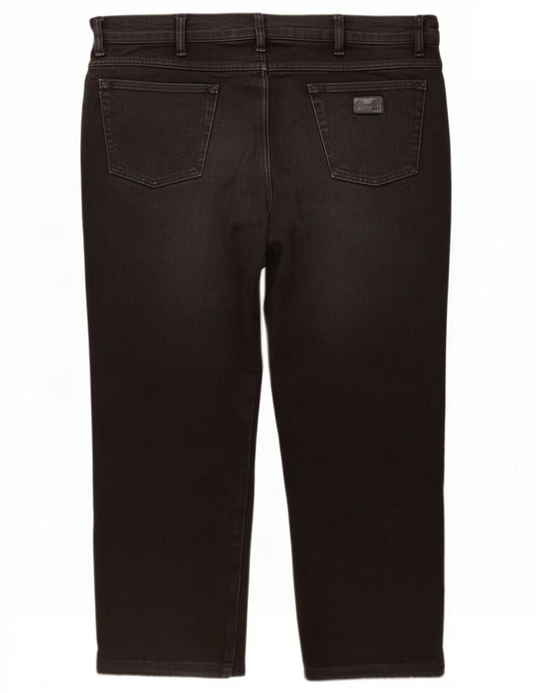 Wrangler Mens Straight Jeans W40 L27 Algodão Preto