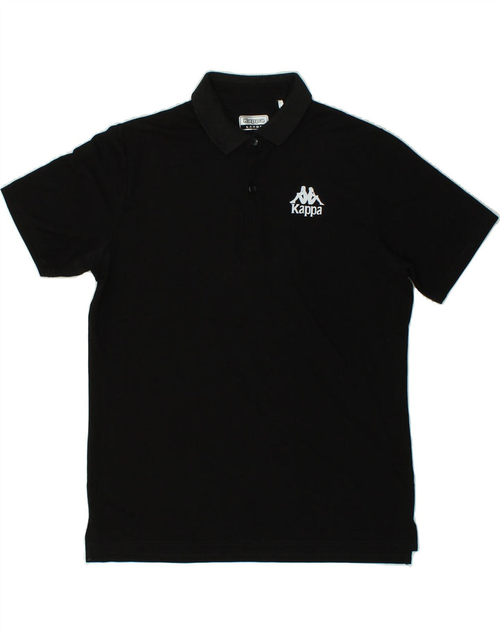 KAPPA Mens Polo Shirt Large Black Vintage Kappa and Second-Hand Kappa from Messina Hembry 