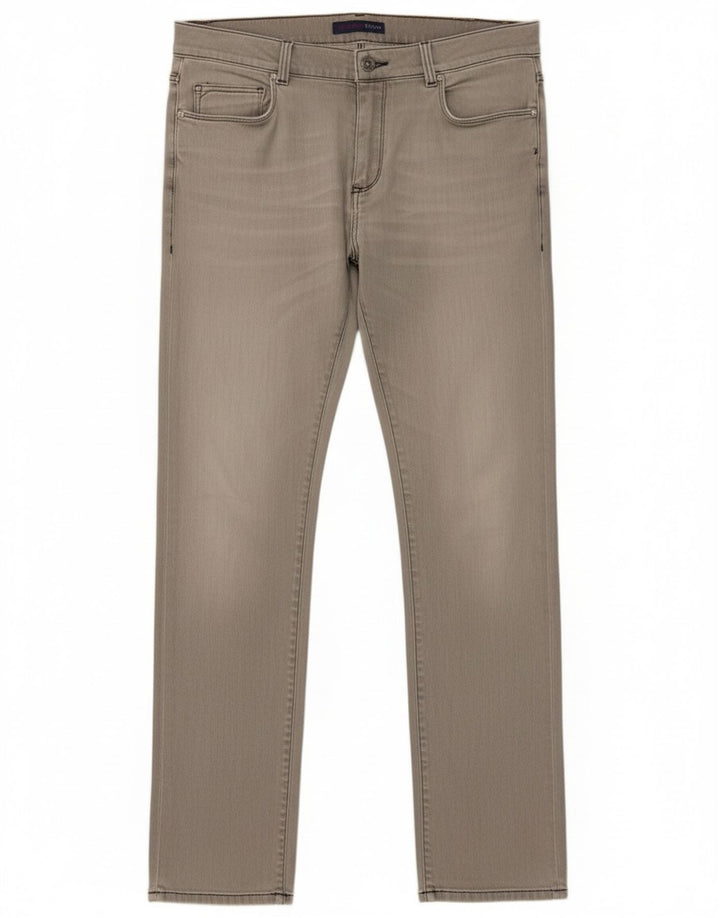 Trussardi Mens Slim Jeans W31 L33 Cinza Algodão