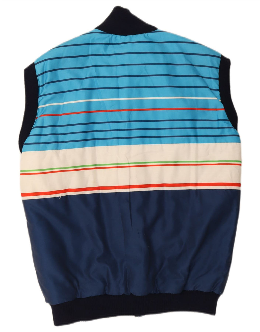 Colete acolchoado masculino Azzurra UK 40 grande poliéster colorblock azul marinho