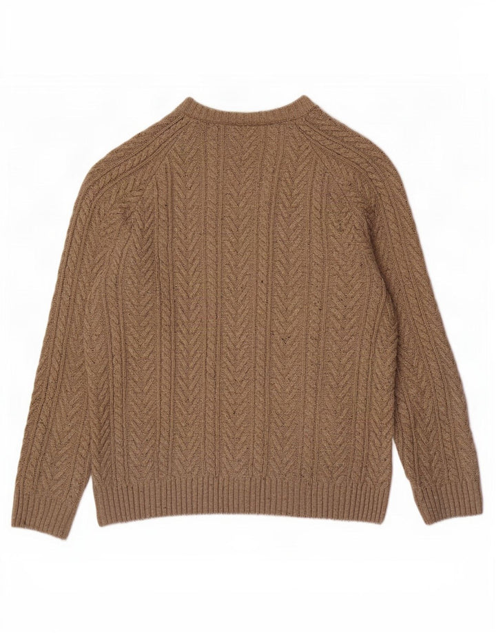 Zara Suéter masculino com gola canoa grande bege