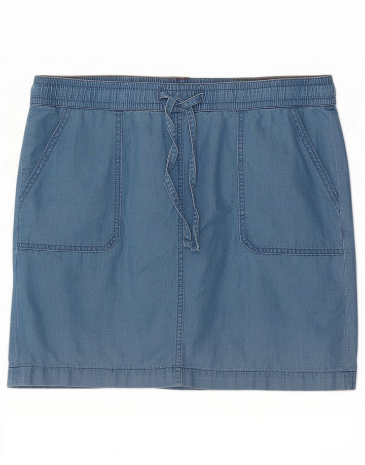 Minissaia feminina Tommy Hilfiger EUA 12 grande W36 algodão azul