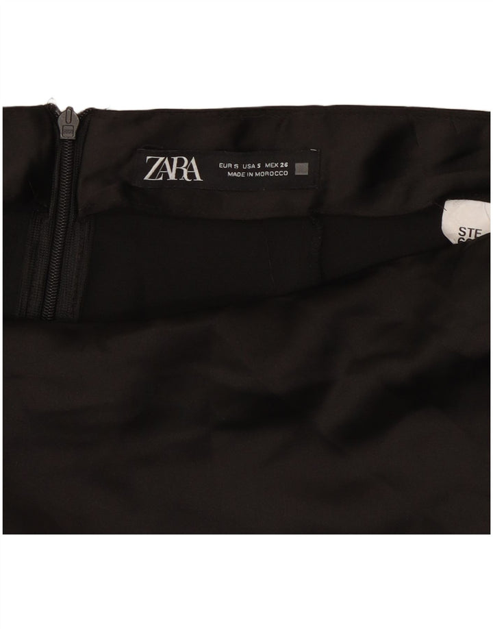 Saia midi feminina Zara pequena W26 preta