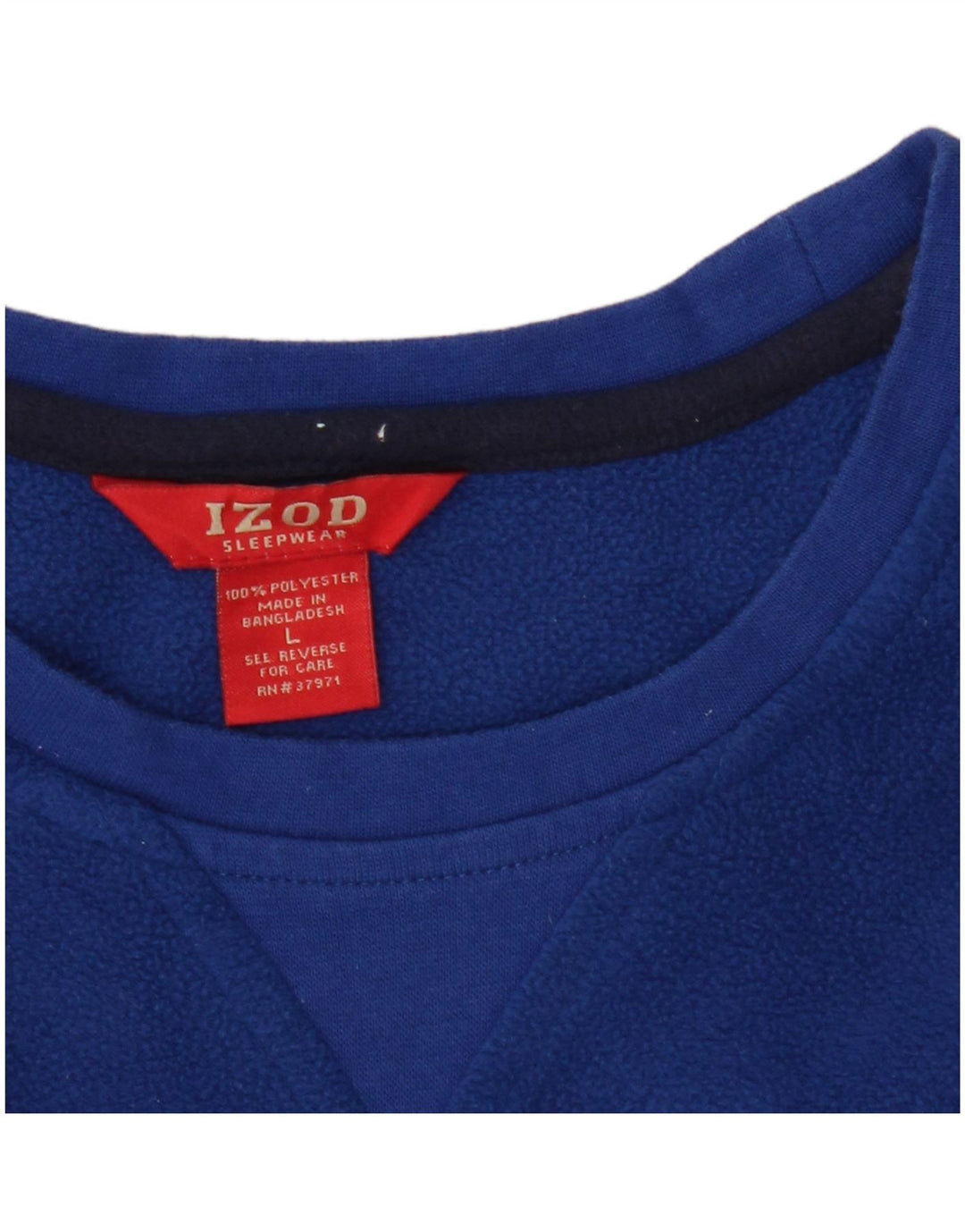 Suéter de lã masculino Izod grande poliéster azul