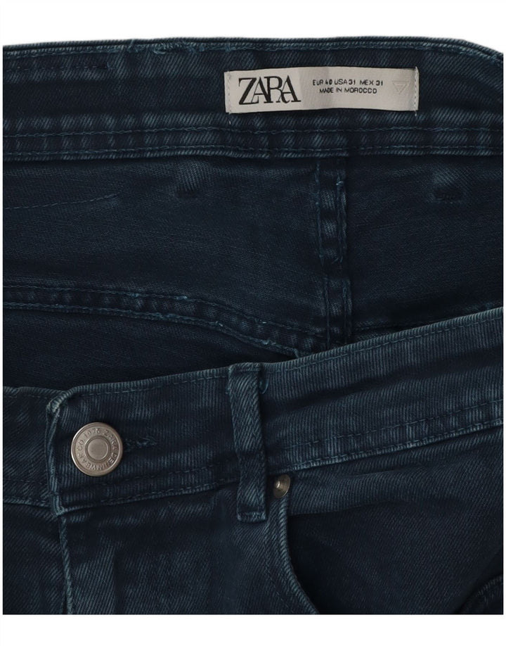 Zara Mens Denim Shorts EU 40 Médio W31 Azul Marinho Algodão
