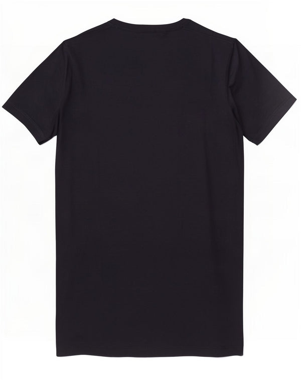 Camiseta masculina Hollister com estampa gráfica pequena de algodão azul marinho