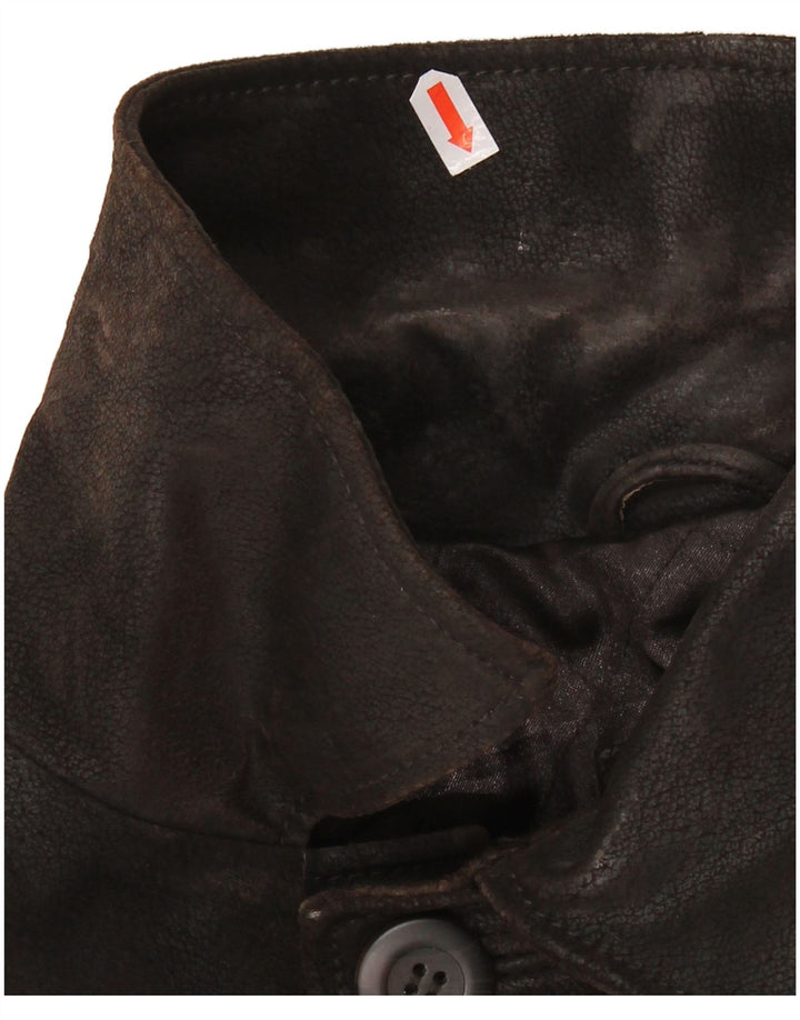 Jaqueta de couro masculina VINTAGE UK 42 XL couro marrom