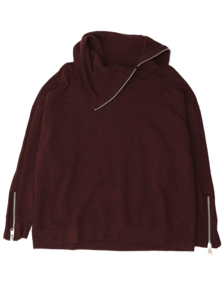 Suéter feminino All Saints de grandes dimensões Reino Unido 14 Médio Borgonha