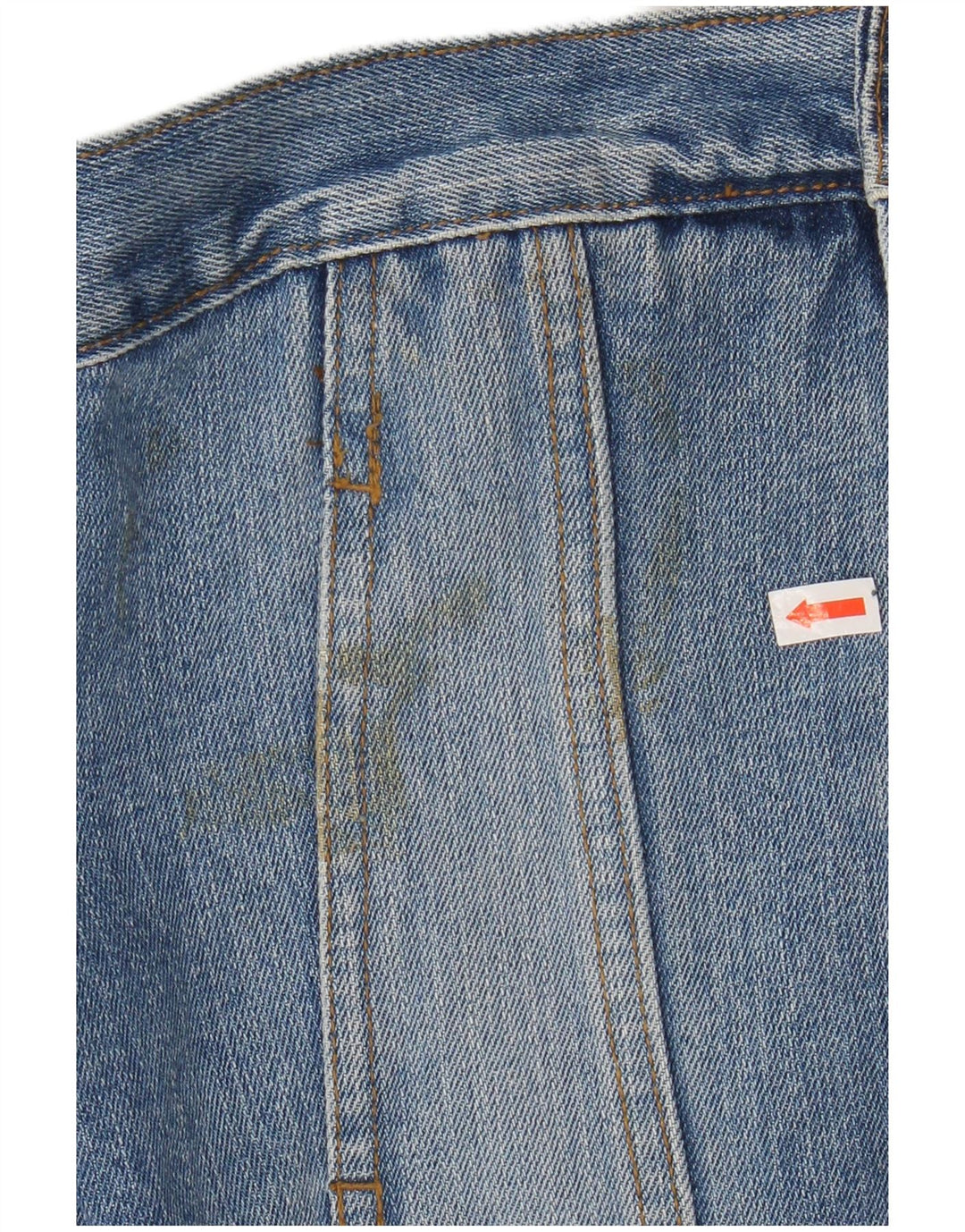 Jaqueta jeans feminina VINTAGE UK 14 grande algodão azul