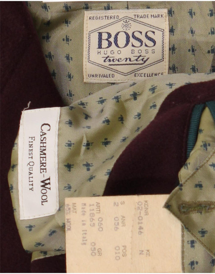 Jaqueta Blazer Masculina Hugo Boss com 2 Botões EU 50 Grande Caxemira Borgonha
