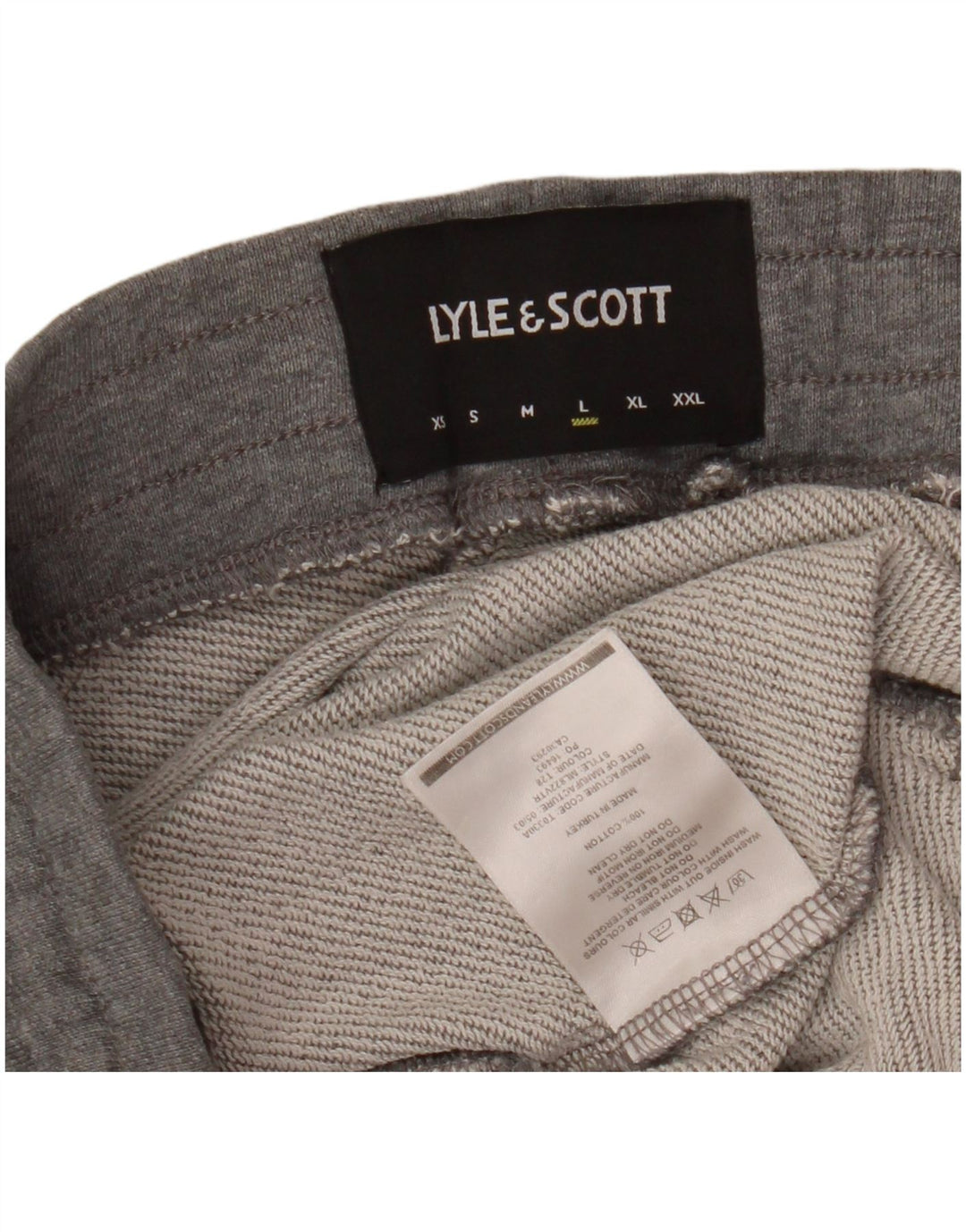 Calça esportiva masculina LYLE & SCOTT Joggers grande algodão cinza