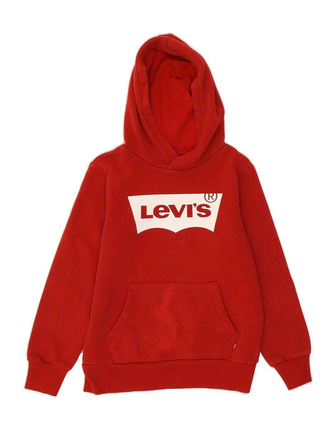 LEVI'S Boys Graphic Hoodie Jumper 9-10 Years Red Cotton Vintage Levi's and Second-Hand Levi's from Messina Hembry 