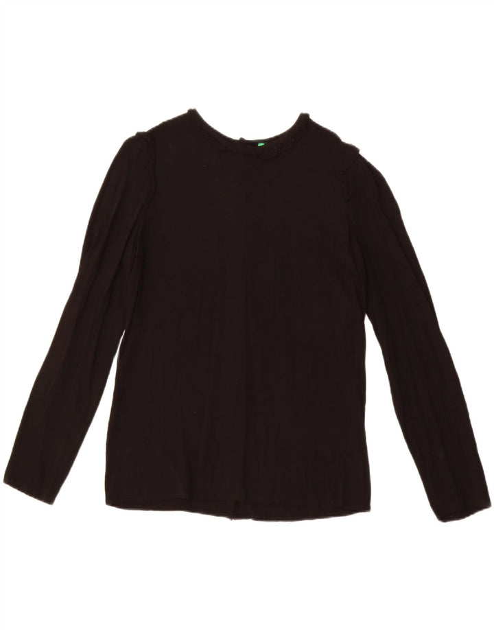 Blusa camisa feminina Benetton UK 12 médio preto