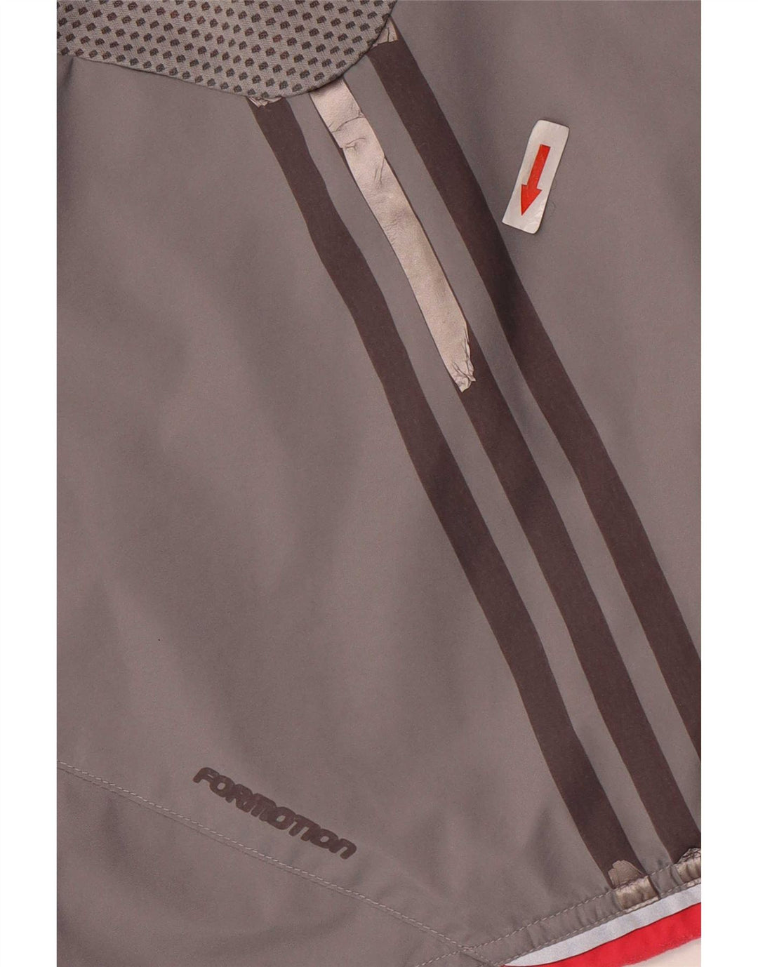 Adidas Womens Tracksuit Top Jacket UK 16 Grande Cinza Colourblock Poliéster