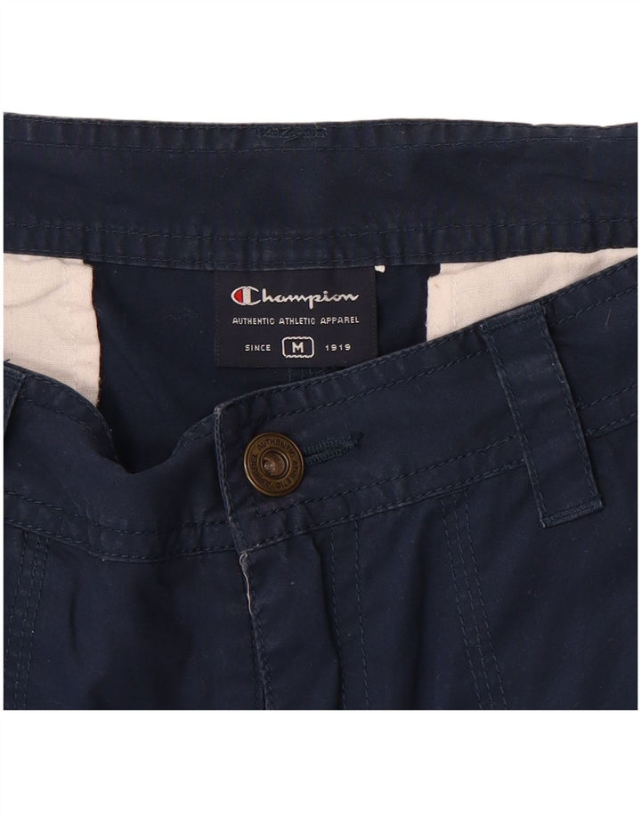 Shorts Chino feminino Champion de cintura baixa médio W30 azul marinho