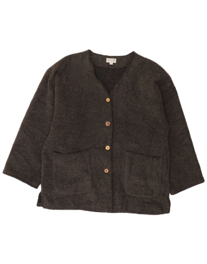Jaqueta blazer feminina de grandes dimensões com 4 botões Street One EU 36 pequena lã cinza