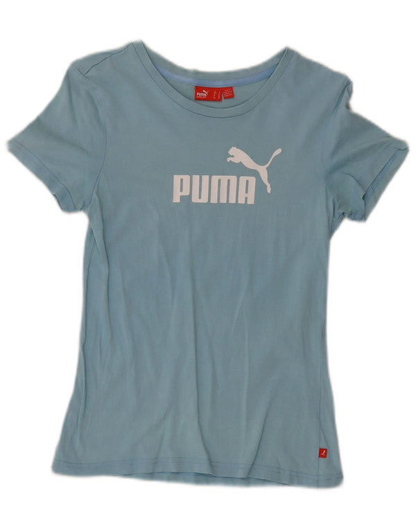 Puma Camiseta Feminina Graphic Top UK 10 Pequeno Azul