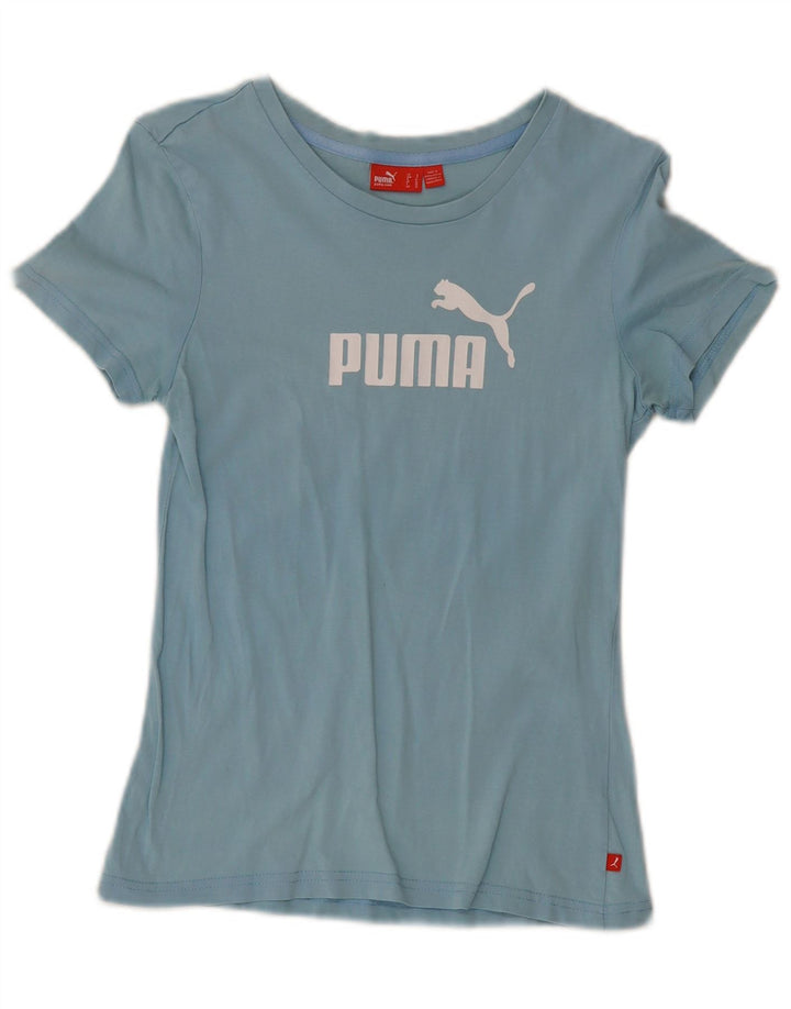 Puma Camiseta Feminina Graphic Top UK 10 Pequeno Azul