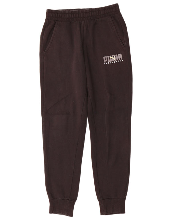 Calça de treino masculina Puma Graphic Joggers pequeno algodão preto