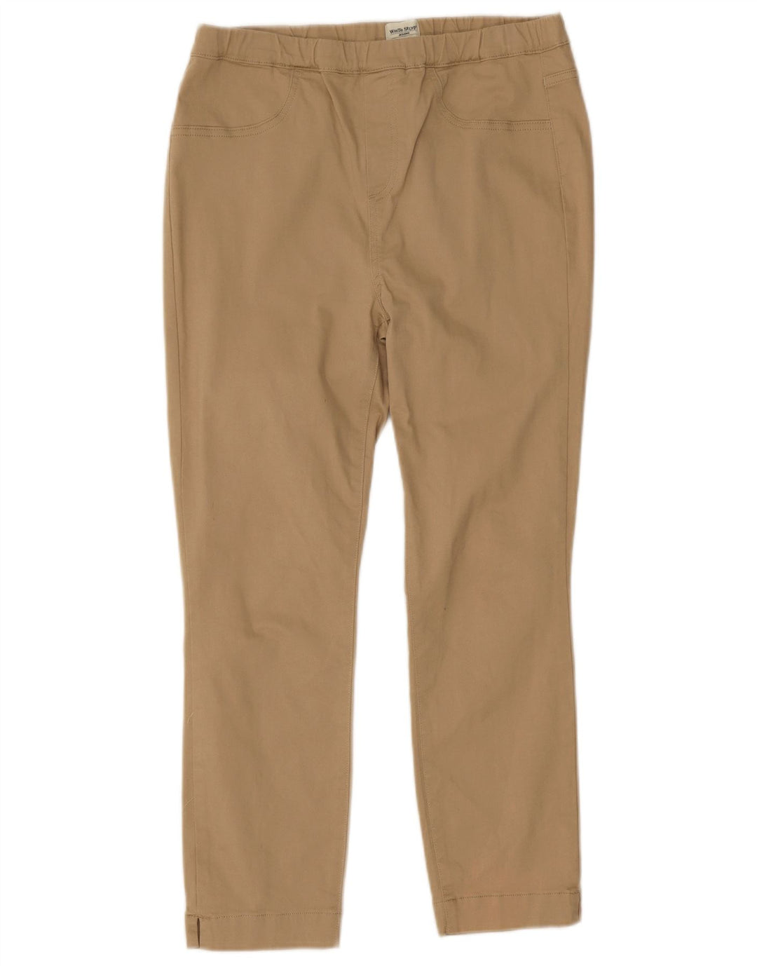 Calças cortadas jegging femininas White Stuff UK 14 médio W30 L25 bege