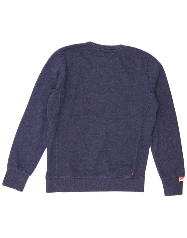 Superdry moletom masculino jumper grande algodão azul