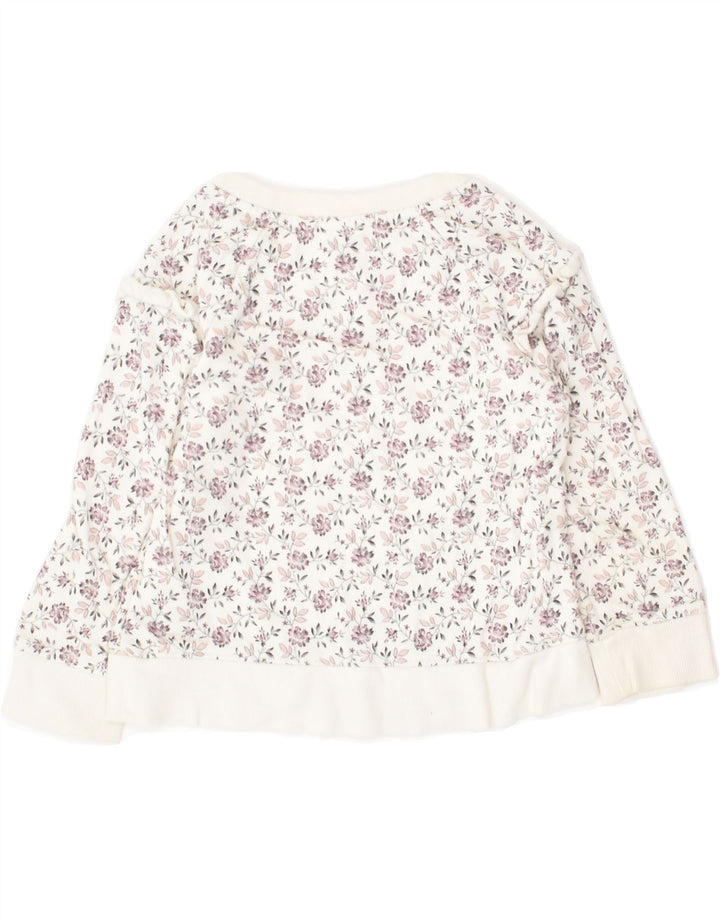 GAP Baby Girls Graphic Sweatshirt Jumper 18-24 Months White Floral Cotton | Vintage Gap | Thrift | Second-Hand Gap | Used Clothing | Messina Hembry 