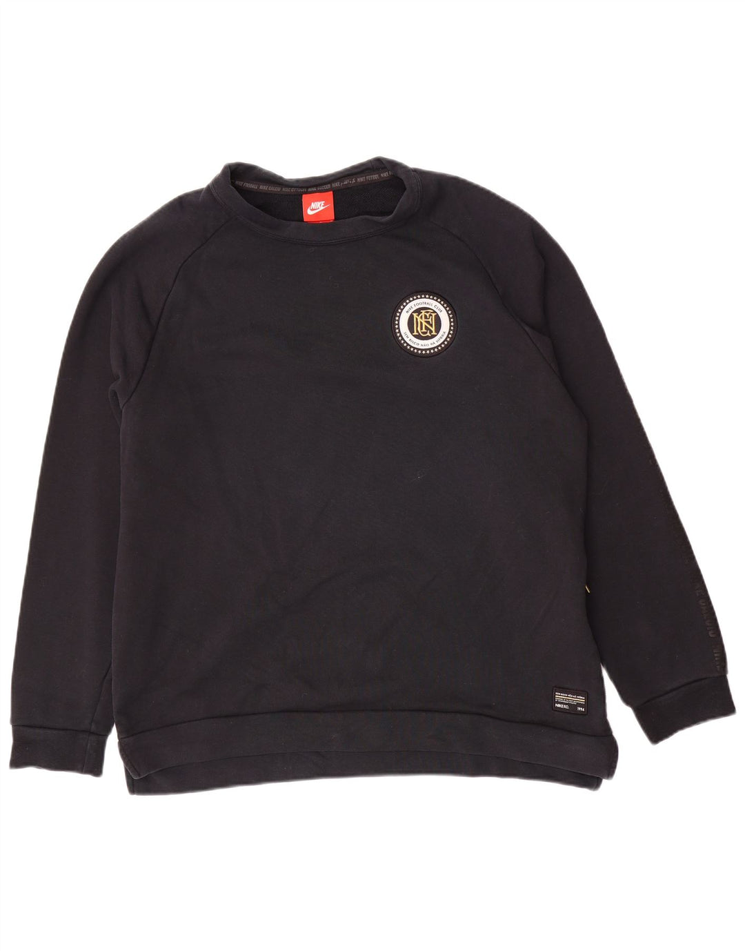 Nike masculino gráfico moletom jumper grande algodão preto