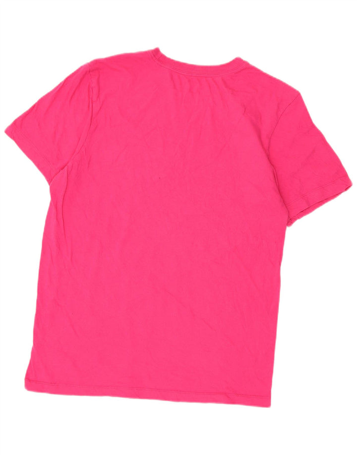 Camiseta Nike masculina gráfica top pequeno algodão rosa