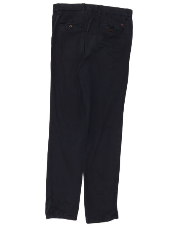 Tommy Hilfiger Mens Slim Chino Calças W31 L32 Azul Marinho Algodão