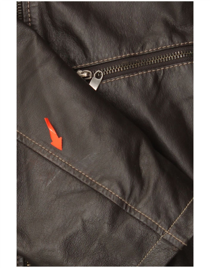 Jaqueta de couro masculina KARTEL UK 38 couro marrom médio