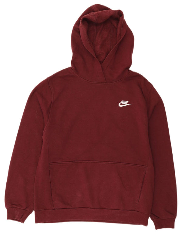 Nike Meninos Hoodie Jumper 13-14 Anos XL Borgonha Algodão