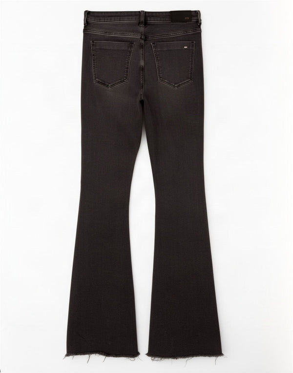 Jeans feminino Zara Flared EU 40 Médio W30 L34 Algodão Preto