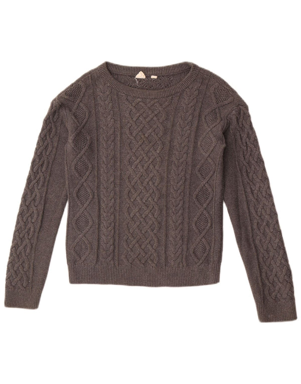 Gap Suéter feminino com gola canoa 11-12 anos XL algodão cinza