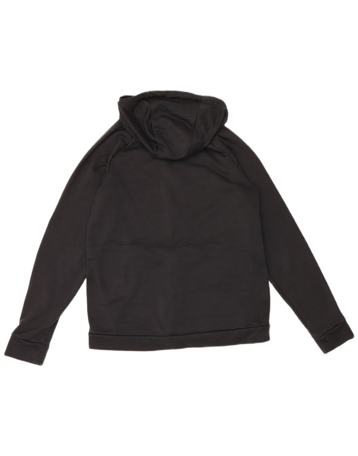 Suéter Nike masculino Dri Fit Zip com capuz médio preto poliéster