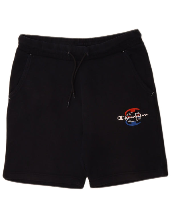 Shorts esportivos gráficos masculinos Champion médio azul marinho
